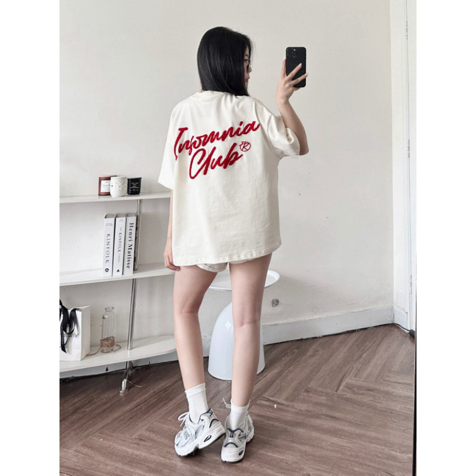 Áo Thun Boxy 280GSM Ver 2 Thêu Xù INSOMNIA Unisex Local Brand - TS029