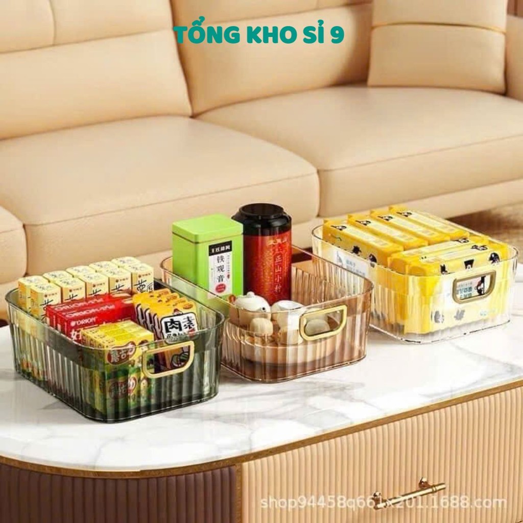 Khay Đựng Đồ Trong Suốt Kiểu Dáng Sang Trọng, KHAY NHỰA ĐỂ BÀN ĐA NĂNG SIZE TO - MÃ: KHAYDUNGDO54