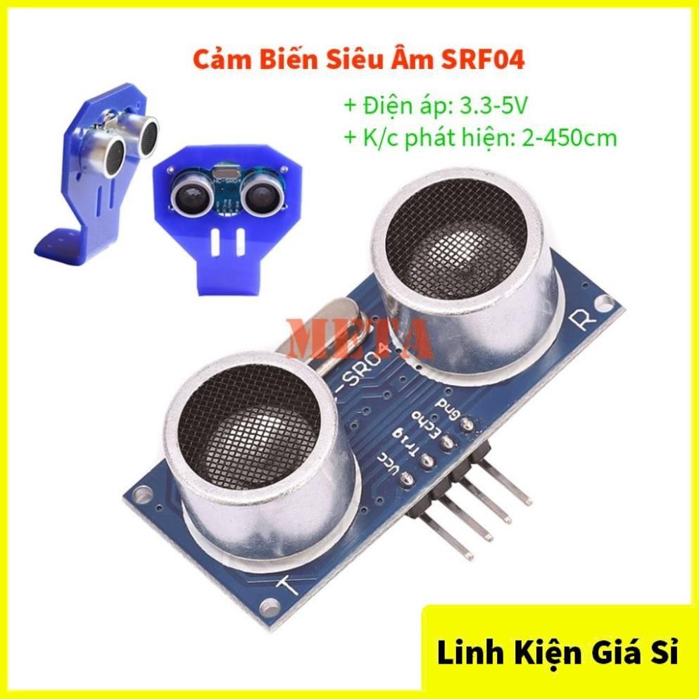 Module Cảm Biến Siêu Âm SRF04, HC SR04, HC-SR04 - Khung giá Đỡ Cảm Biến ...