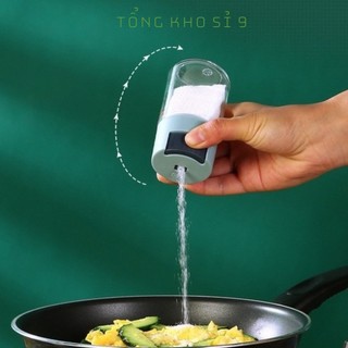 [COMBO 10]Hũ đựng gia vị thủy tinh thông minh có nút bấm chống ẩm ướt gia vị