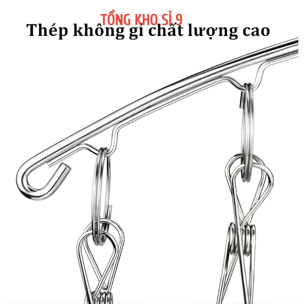Móc Inox treo quần áo em bé, khăn tay, tất vớ, đồ lót - Chống rơi ngoài gió