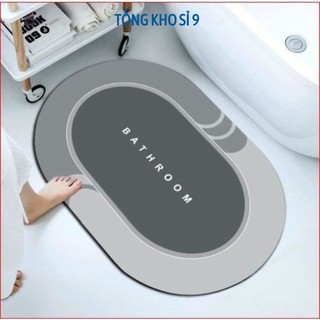 Thảm lau chân cao cấp silicon siêu thấm nước , Thảm chùi chân chống trơn trượt cao cấp