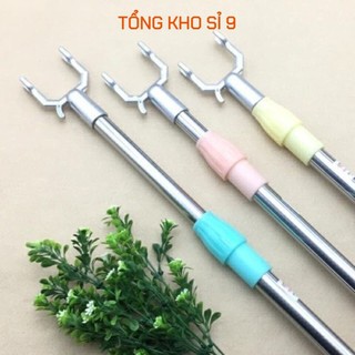 Cây Phơi Quần Áo Bằng Inox Kéo Dài 1,5m Cây Gậy Lấy Đồ Trên Cao Có Thể Kéo Dài Xếp Gọn, Gậy Lấy Đồ Trên Cao