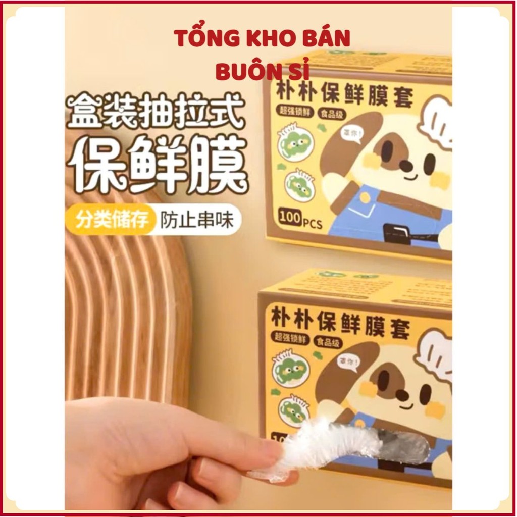 MÀNG BỌC THỰC PHẨM HỘP GIẤY, BỌC THỰC PHẨM GẤU KÈM MÓC DÁN - MA:BOCTHUCPHAM