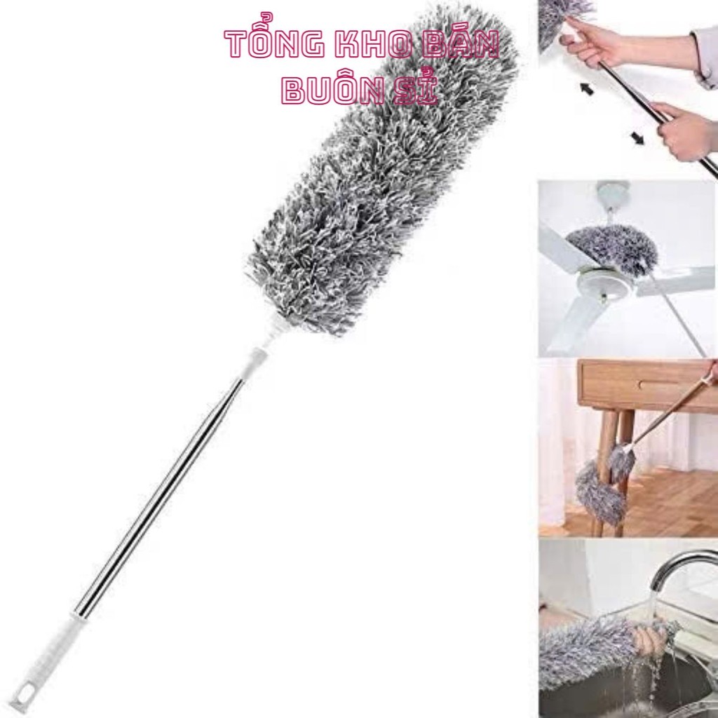 Chổi Quét Trần Gấp Gọn, Lau Bụi, Quét Trần Nhà Thông Minh, CHỔI PHỦI BỤI CÁN DÀI - MÃ: CHOI3400