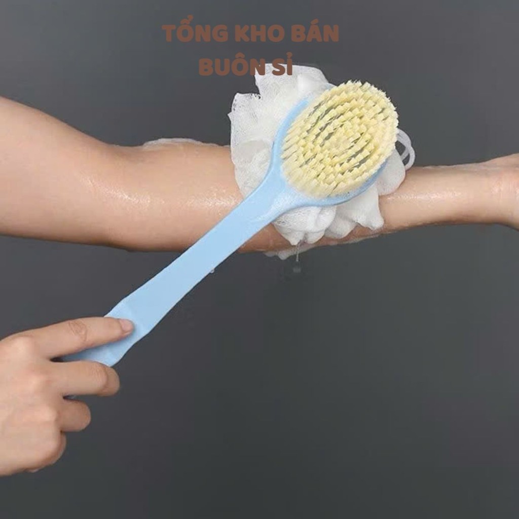 Cây Bông Tắm, BÀN CHẢI KÌ LƯNG, Bàn Chải Cọ Lưng Nhật Bản Cán Dài, Cây Cọ Lưng Bông Mài Mại Tẩy Da Chết Chất Mềm Mại