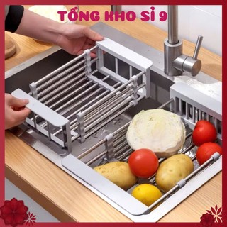 KỆ INOX GÁC BỒN RỬA CHÉN,  Kệ Inox Gác Bồn Rửa Chén Bát Đa Năng Chất Liệu Inox 304 Không Gỉ Có Thể Điều Chỉnh Kích Thước