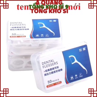 [COMBO 10]TĂM CHỈ NHA KHOA, HỘP 50,  Tăm Chỉ Nha Khoa Tiệt Trùng Vệ Sinh Răng Miệng-MA:TAMCHINHAKHOA908