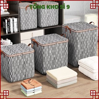 Túi đựng chăn màn caro 100 lít, túi đựng quần áo chăn mền có khoá