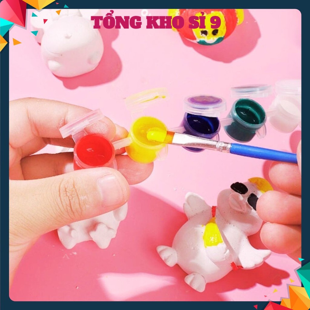 Tượng Tô Màu Cao Cấp 2D Sanrio Stitch, Kuromi, Cinnamoroll Tượng Thạch Cao Mini