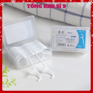 [COMBO 10]Tăm Chỉ Nha Khoa okamura sợi chỉ căng mảnh vệ sinh răng miệng