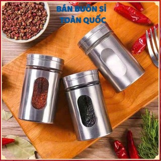 Lọ đựng tăm, hũ hạt tiêu bằng inox 304 Đa Năng Tiện Lợi,  LỌ XAY TIÊU - MÃ: XAYTIEU038