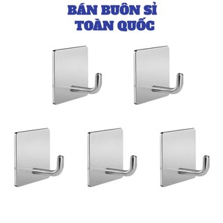 [COMBO 10] Móc số 7 dán tường chịu lực inox 304,móc treo tường siêu dính trong suốt treo đồ đa năng,  MÓC INOX