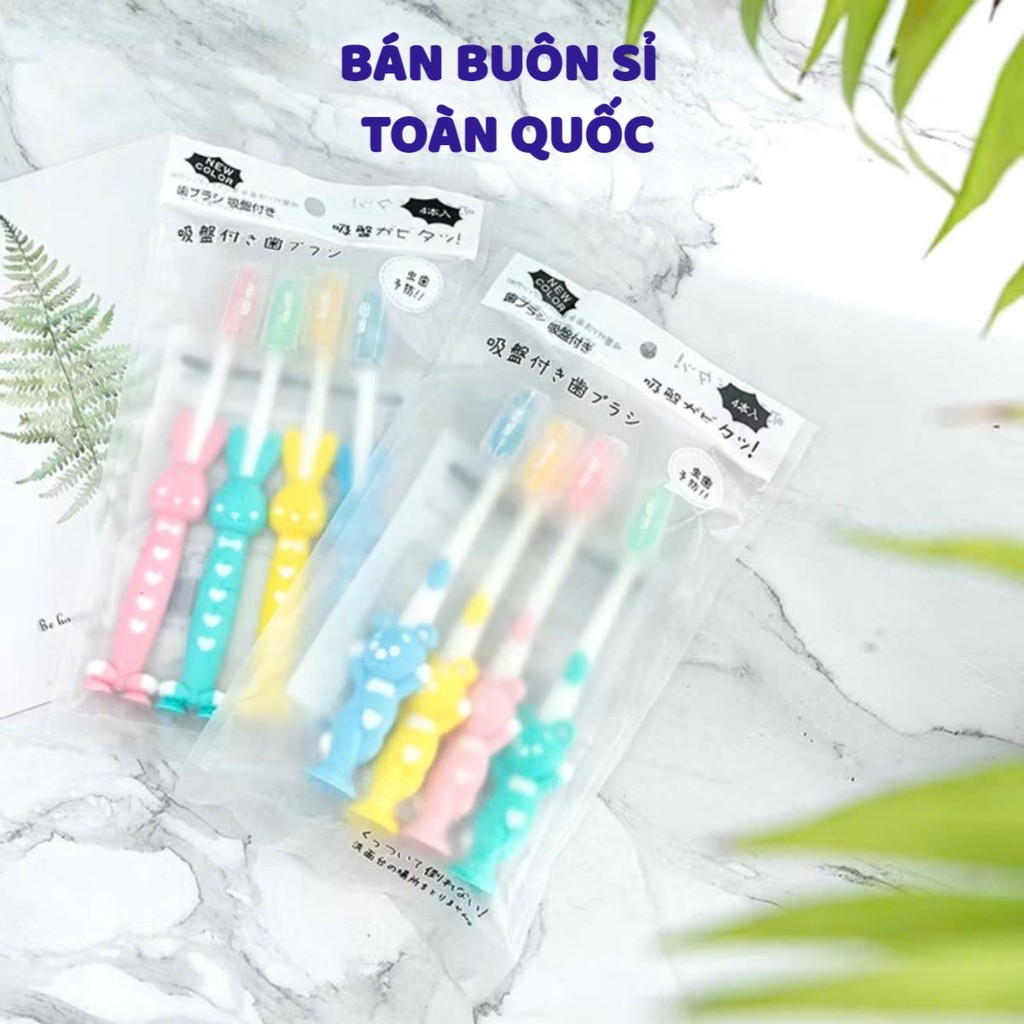 ( COMBO 10) BÀN CHẢI ĐÁNH RĂNG CHO BÉ, SET 4 Bàn Chải Xuất Nhật Cho Bé - Bàn Chải Đánh Răng Trẻ Em Tiêu Chuẩn Nhật Bản