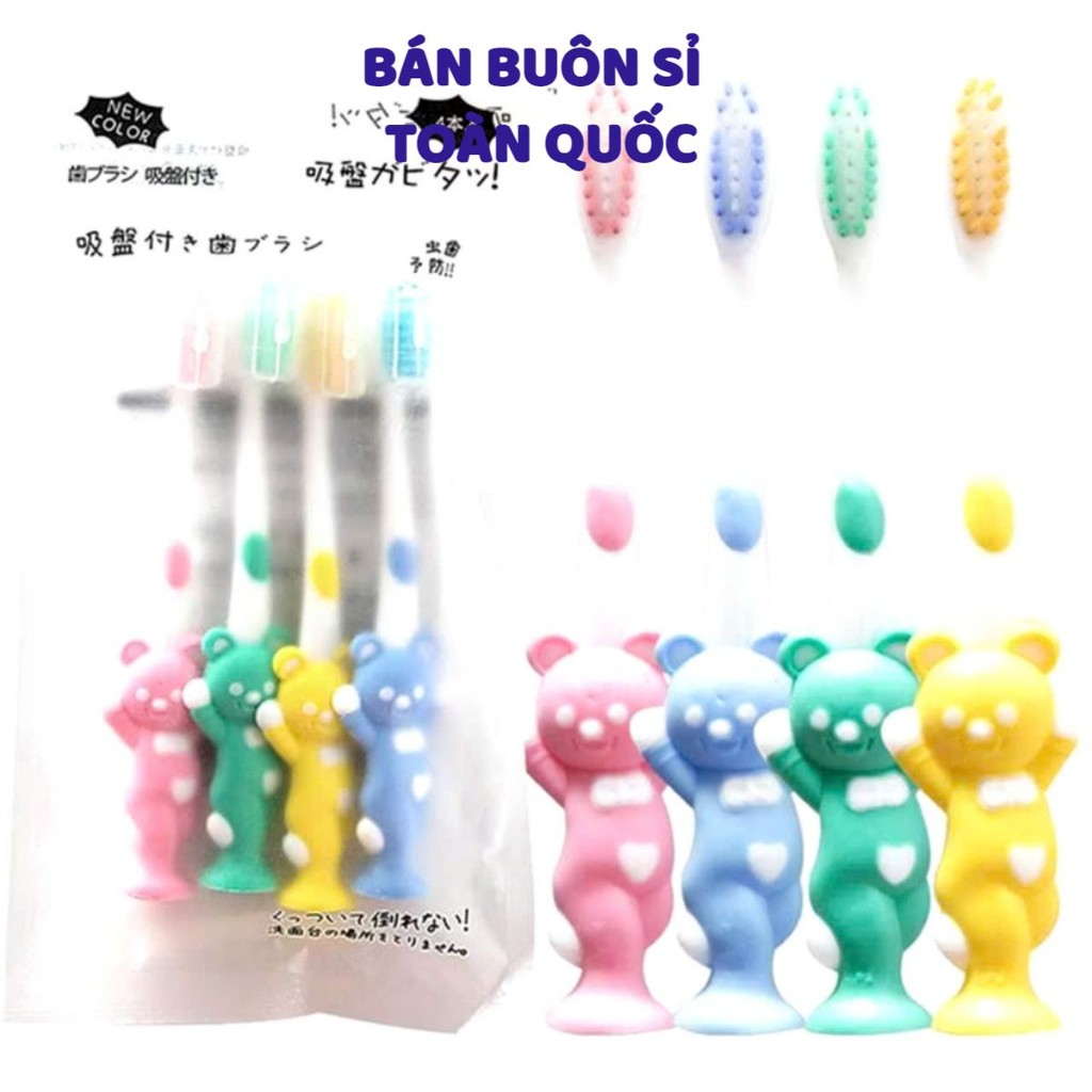 BÀN CHẢI ĐÁNH RĂNG CHO BÉ, SET 4 Bàn Chải Xuất Nhật Cho Bé - Bàn Chải Đánh Răng Trẻ Em Tiêu Chuẩn Nhật Bản: BANCHAI5