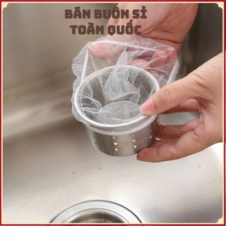 Combo 100 Túi Lọc Rác Bồn Rửa Chén Bát, Túi Lưới Lọc Rác Chậu Rửa Bát, Bọc Đựng Rác Bồn Rửa Bát