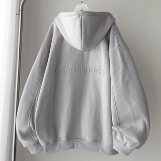 Áo Hoodie Zip Nỉ Unisex Form Rộng NOTBADCHOICE  Áo khoác nỉ Dây Kéo Hai Chiều Phá Cách Hot Trend