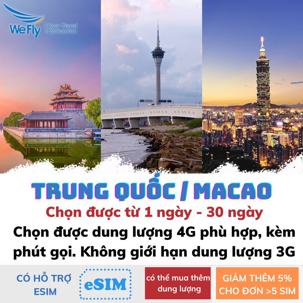JOY TELECOM Sim du lịch Trung Quốc 4G/5G - Tốc Độ Cao Gói phổ thông từ ...