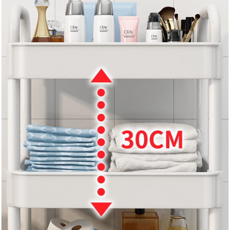 Kệ Đa Năng 4 Tầng Có Bánh Xe Di Chuyển Đựng Đồ Nhà Bếp, Nhà Tắm, Kệ Spa Hàng Loại 1 Dày Dặn Cứng Cáp