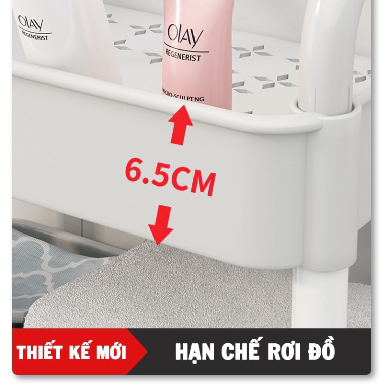Kệ Đa Năng 4 Tầng Có Bánh Xe Di Chuyển Đựng Đồ Nhà Bếp, Nhà Tắm, Kệ Spa Hàng Loại 1 Dày Dặn Cứng Cáp