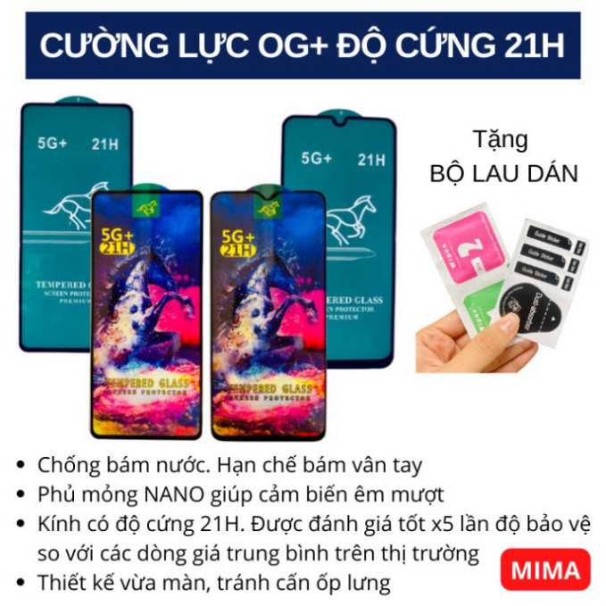 Kính cường lực 21H Vivo V21 V23e  V19 V19Neo V20 V20SE V15 V17 V11i V5 V7 Y15 Y17