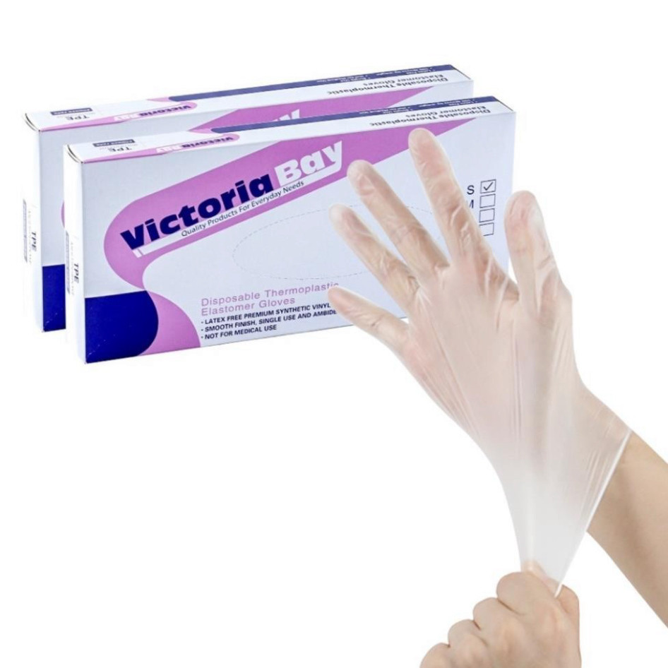 Product image Hộp 100 găng tay làm bếp siêu dai Victoria Bay, chất liệu TPE không mùi chống nhăn-BA1181 2