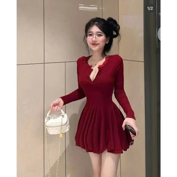 đầm nữ dự tiệc - đầm đi ăn cưới - đầm dự noel , đầm đi chơi tết siêu xinh xắn MP130