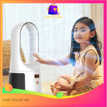Quạt điện không cánh, quạt tích điện không cánh, kích thước 13,5x13x33cm