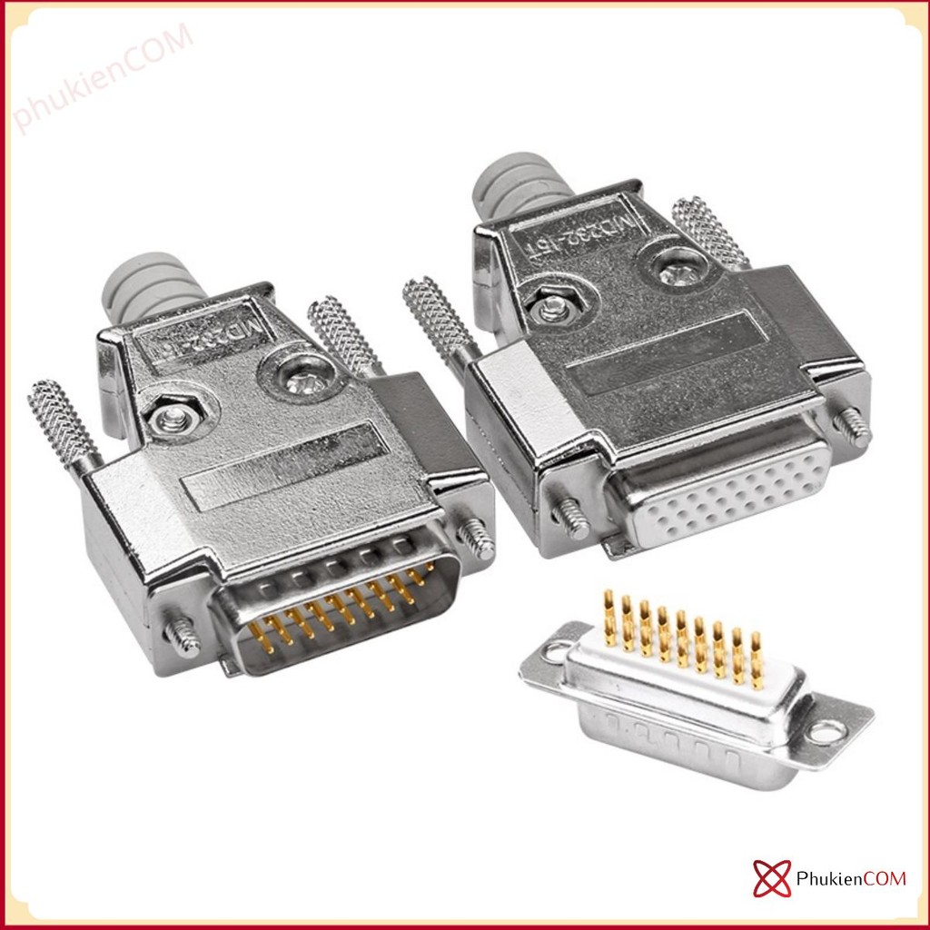 Đầu hàn COM DB26 mạ vàng Đực - Cái, vỏ ốp Kim loại, ốp Nhựa | Shopee ...