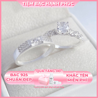 925 Silver Couple Rings, engravable by Tiệm Bạc Hạnh Phúc