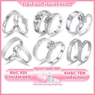 925 Silver Couple Rings, engravable by Tiệm Bạc Hạnh Phúc