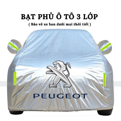Bạt Phủ Xe Ô Tô PEUGEOT 2008, 3008, 5008, Traveller, 408, 508 3 lớp chống nắng nóng hiệu quả