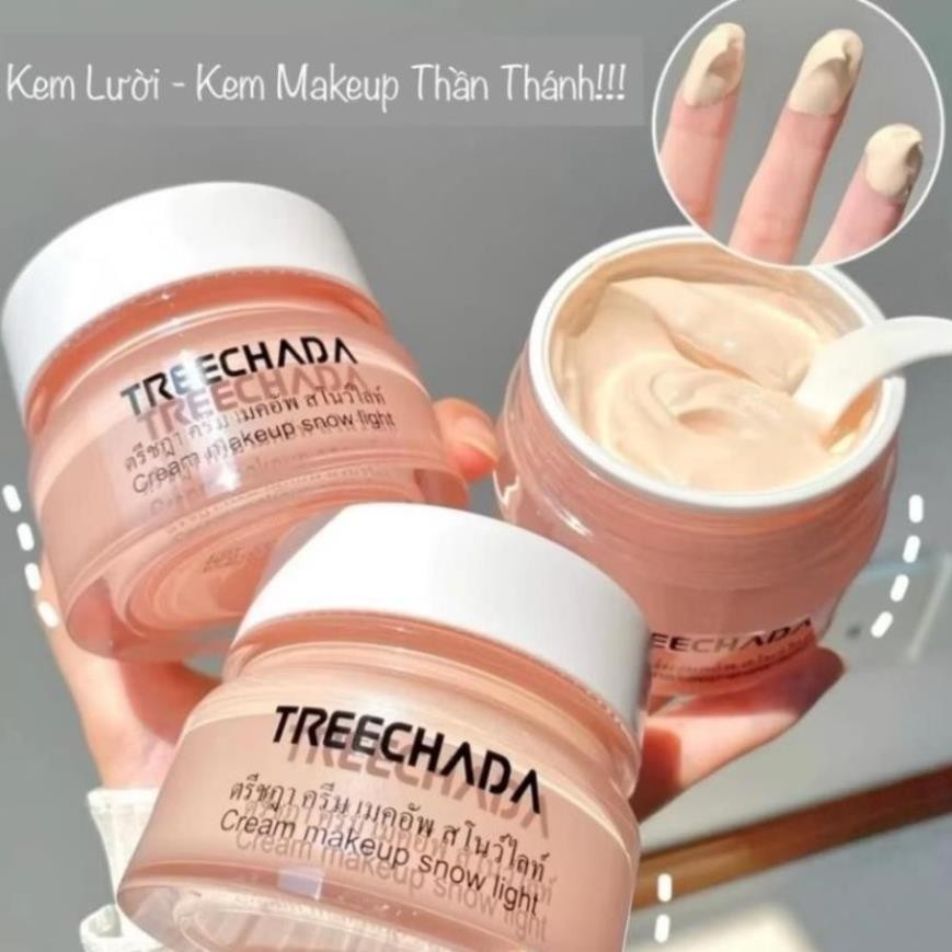 Kem Nền TREE CHADA Thái Lan Makeup nâng tone, dưỡng trắng, chống nắng da đẹp hoàn hảo chỉ 1 bước (hàng xách tay)