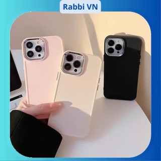 Ốp lưng iphone Trơn viền cam kim loại 7plus/8plus/x/xs/xsmax/11/12/13/14/15/16/17'pro/plus/promax RABBI
