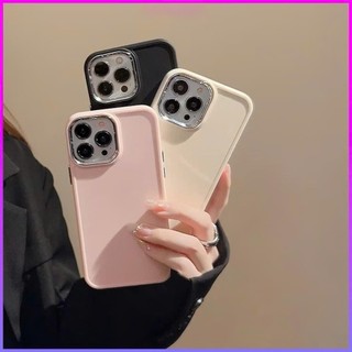 Ốp lưng iphone Trơn viền cam kim loại 7plus/8plus/x/xs/xsmax/11/12/13/14/15/16/17'pro/plus/promax RABBI