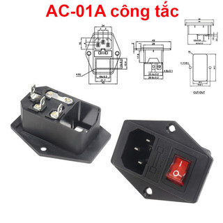 [Giá combo] (2 cái) Đầu nối nguồn, jack cắm AC hàn dây chịu tải tốt cho máy móc thiết bị điện