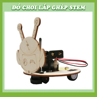 Robot tránh chướng ngại vật - Đồ chơi lắp ghép gỗ - Đồ chơi giáo dục STEM STEAM
