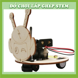 Robot tránh chướng ngại vật - Đồ chơi lắp ghép gỗ - Đồ chơi giáo dục STEM STEAM