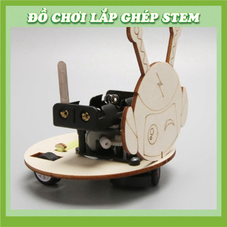Robot tránh chướng ngại vật - Đồ chơi lắp ghép gỗ - Đồ chơi giáo dục STEM STEAM