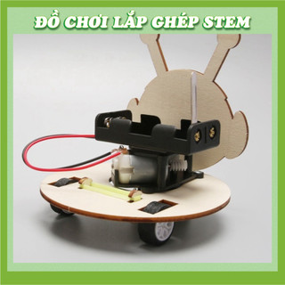 Robot tránh chướng ngại vật - Đồ chơi lắp ghép gỗ - Đồ chơi giáo dục STEM STEAM