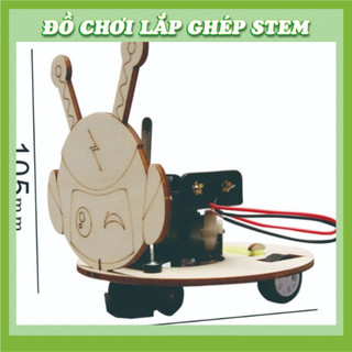 Robot tránh chướng ngại vật - Đồ chơi lắp ghép gỗ - Đồ chơi giáo dục STEM STEAM
