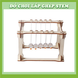 Con lắc Newton - Đồ chơi lắp ghép gỗ - Đồ chơi giáo dục STEM STEAM