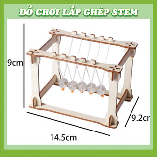Con lắc Newton - Đồ chơi lắp ghép gỗ - Đồ chơi giáo dục STEM STEAM