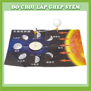 Thí nghiệm mặt trăng - Đồ chơi lắp ghép gỗ - Đồ chơi giáo dục STEM STEAM