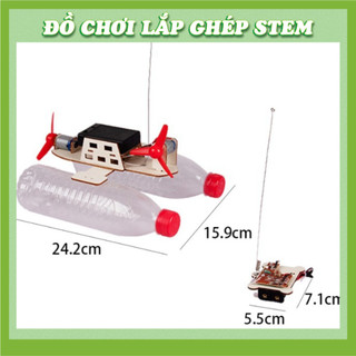 Thuyền Gió Điều Khiển từ xa - Đồ chơi lắp ghép gỗ - Đồ chơi giáo dục STEM STEAM