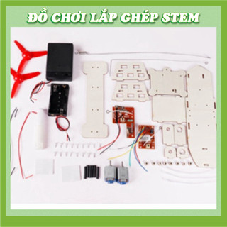 Thuyền Gió Điều Khiển từ xa - Đồ chơi lắp ghép gỗ - Đồ chơi giáo dục STEM STEAM