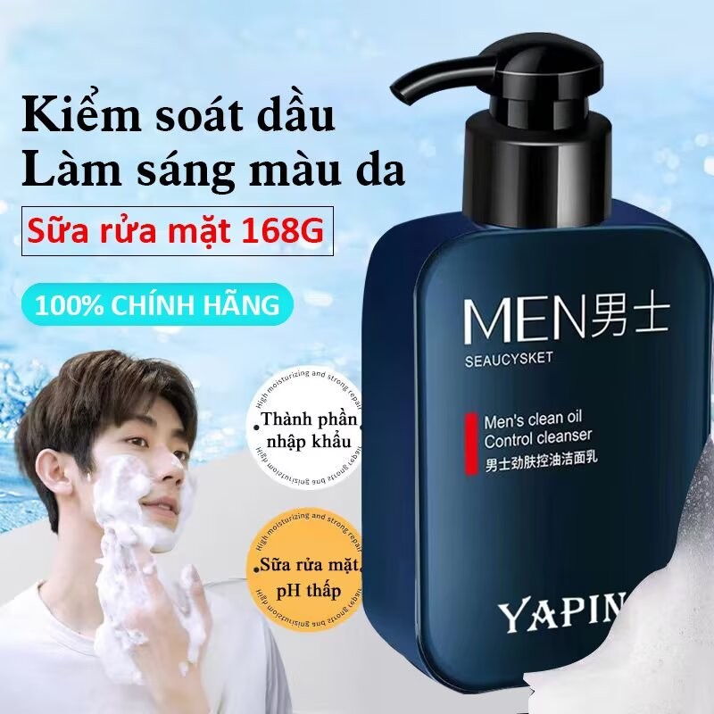 Sữa Rửa Mặt Nam Chiết Xuất Thiên Nhiên: Kiềm Dầu 24h - Hỗ Trợ Làm Mờ Vết Mụn - Dưỡng Da Căng Mịn