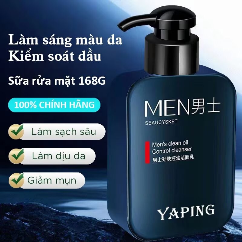 Sữa Rửa Mặt Nam Chiết Xuất Thiên Nhiên: Kiềm Dầu 24h - Hỗ Trợ Làm Mờ Vết Mụn - Dưỡng Da Căng Mịn