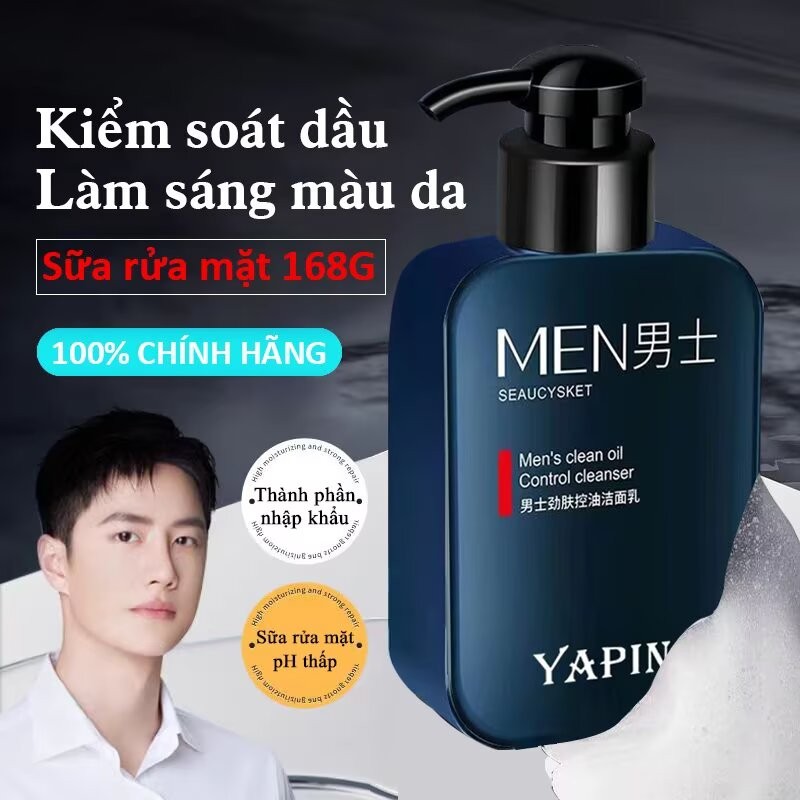 Sữa Rửa Mặt Nam Chiết Xuất Thiên Nhiên: Kiềm Dầu 24h - Hỗ Trợ Làm Mờ Vết Mụn - Dưỡng Da Căng Mịn