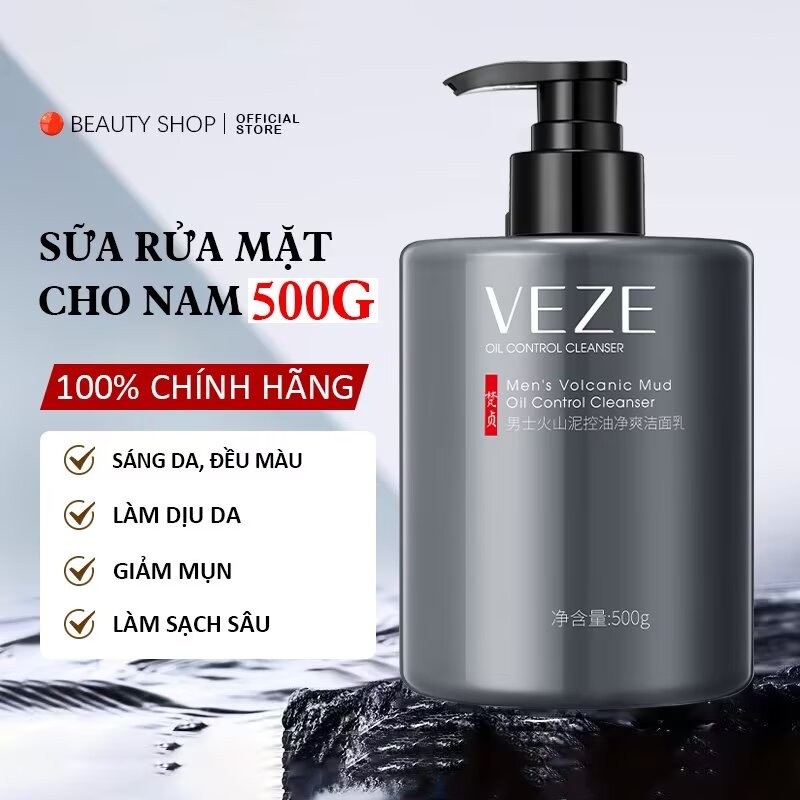 sữa rửa mặt cho nam làm trắng da sửa rửa mặt nam da dầu mụn sữa rửa mặt tuổi dậy thì da khô nhạy cảm 500ml